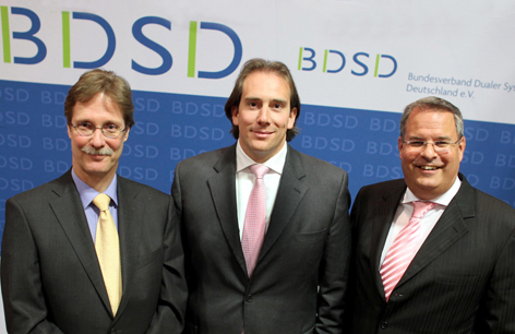BDSD-Gründungsmitglieder, v.l.: Heising, Fruscio  und Schreiter