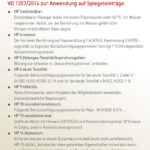 Beispiele für die geänderten Gefährlichkeitsmerkmale aus  VO 1357/2014 zur Anwendung auf Spiegeleinträge