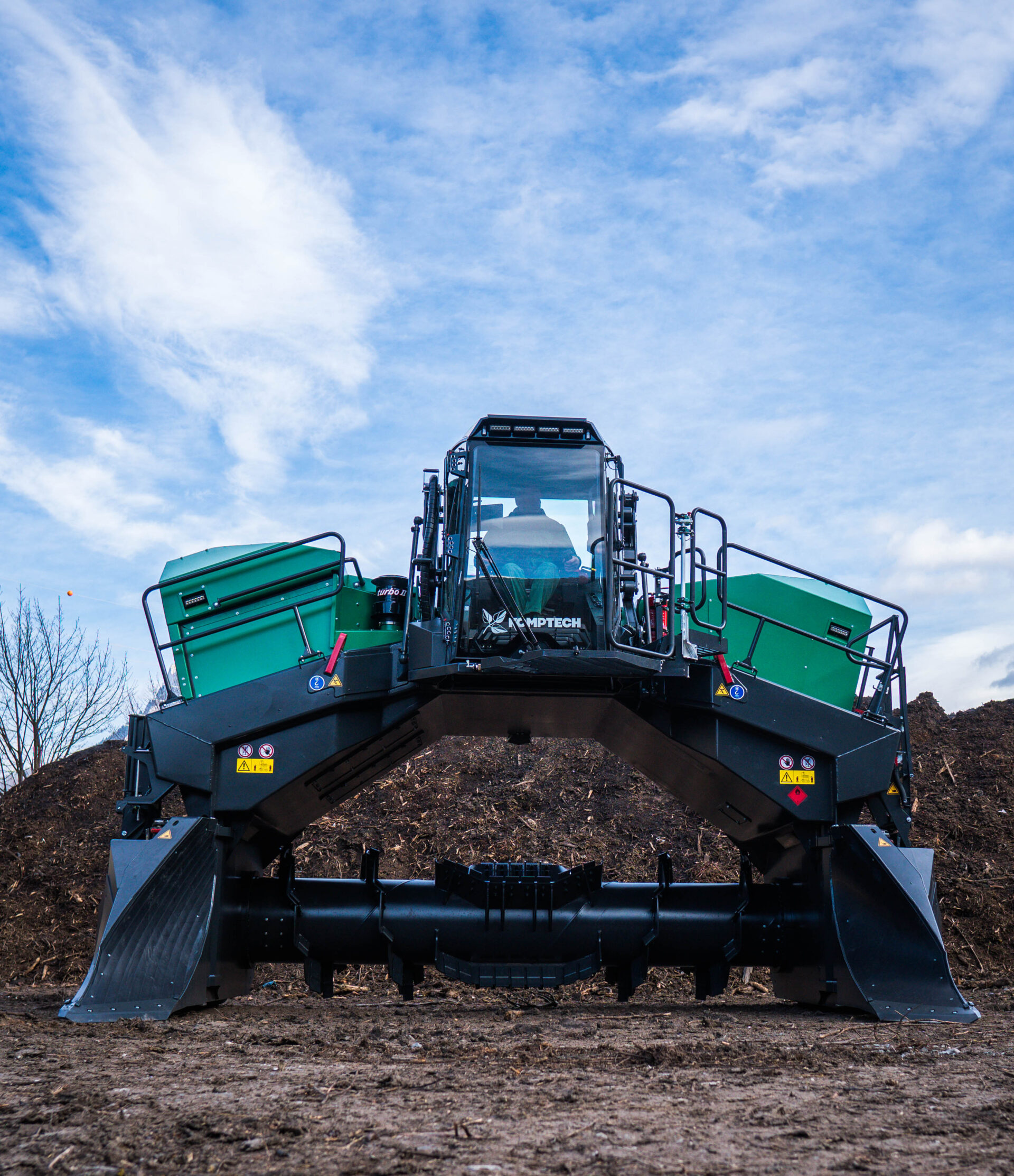 Mit dem neuen Mietenumsetzer Topturn X5000 steht jetzt die perfekte Maschine für den mittleren und oberen Leistungsbereich zur Verfügung. Foto: Komptech