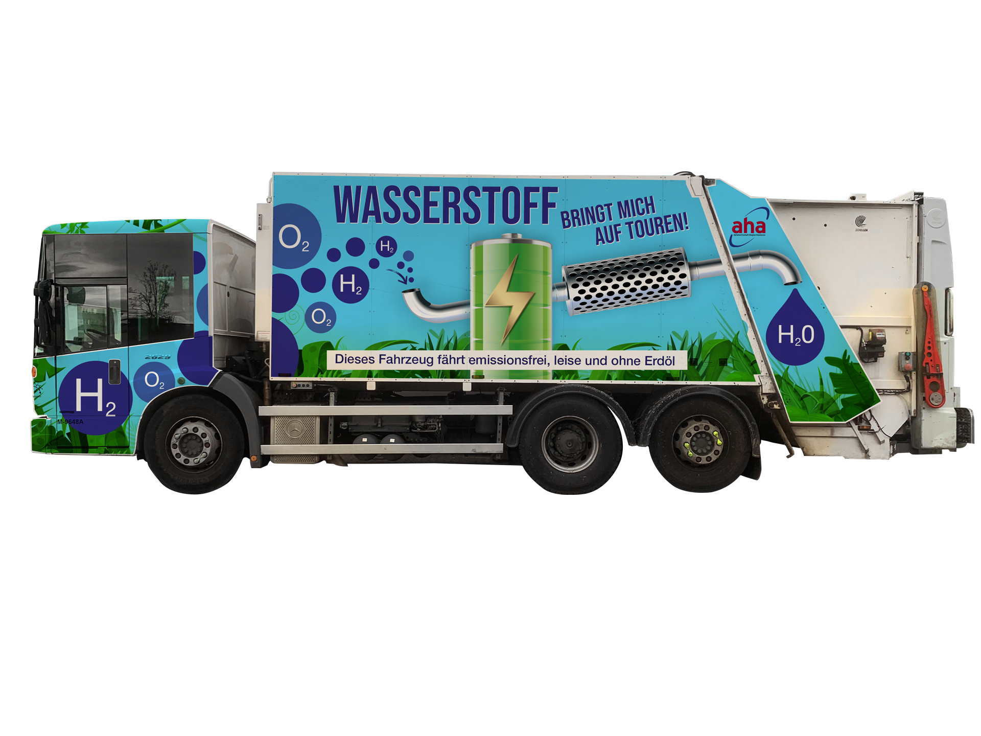 in 3 Farben Müllwagen 42cm Middle Truck Müllfahrzeug Abfallsammelfahrzeug WADER 