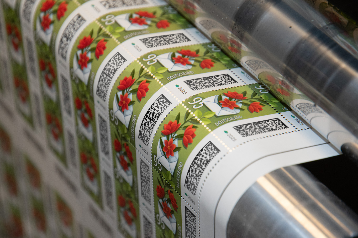 Erste Recycling-Briefmarke Deutschlands