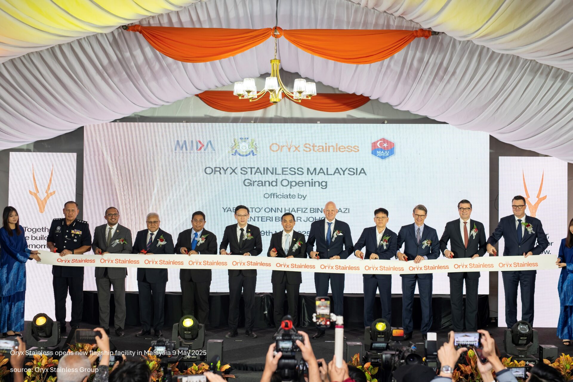 Oryx Stainless eröffnet neues Werk in Malaysia