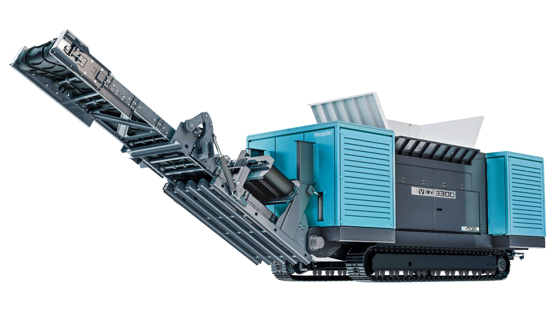 Mobiler Zerkleinerer für Recyclingprozesse