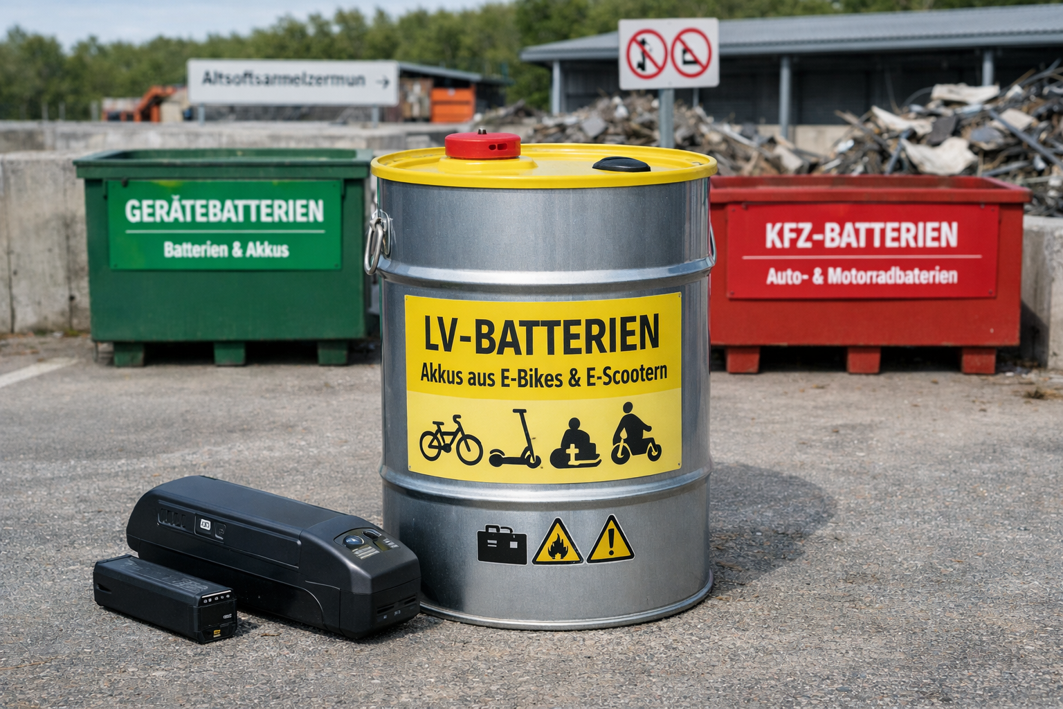 LV-Batterien getrennt sammeln
