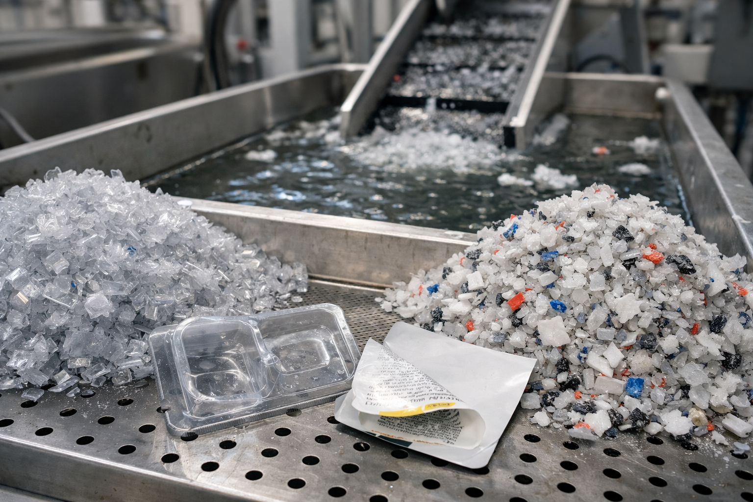 Mechanische Trennung von PET-PE-Verbunden