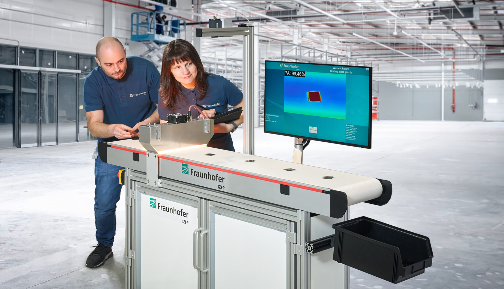 Sortierung schwarzer Kunststoffe mit Thermographie